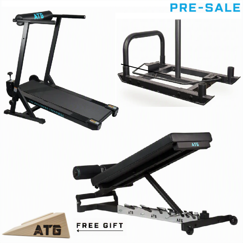 ATG Backward Treadmill & ATG Adjustable Nordic Bench & ATG Sled