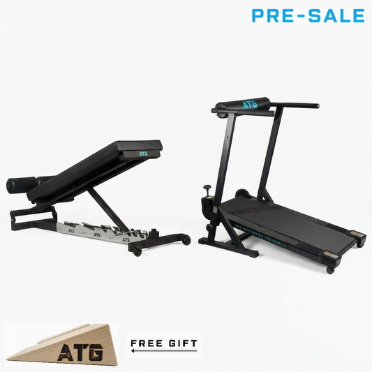 ATG Backward Treadmill & ATG Adjustable Nordic Bench