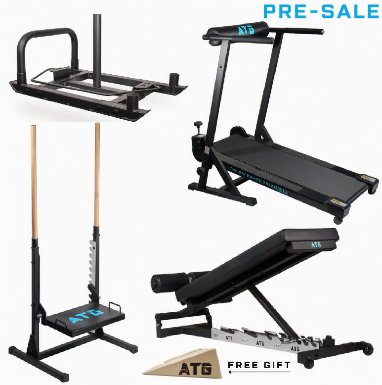 ATG Backward Treadmill & ATG Adjustable Nordic Bench & ATG Mobility Box & ATG Sled